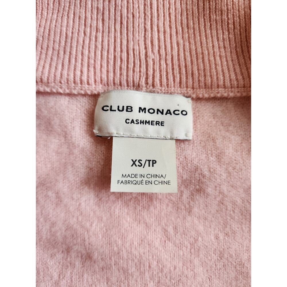 Club Monaco Womens Cashmere Sweater Pink Scoop Cowl Neck XS Coquette Soft Girl - Picture 3 of 7